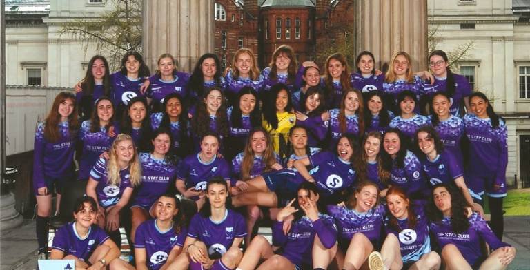 the whole squad of UCL Women's Football Team