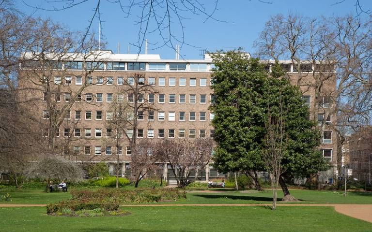 The UCL Institute of Archaeology is the backdrop to Gordon Square