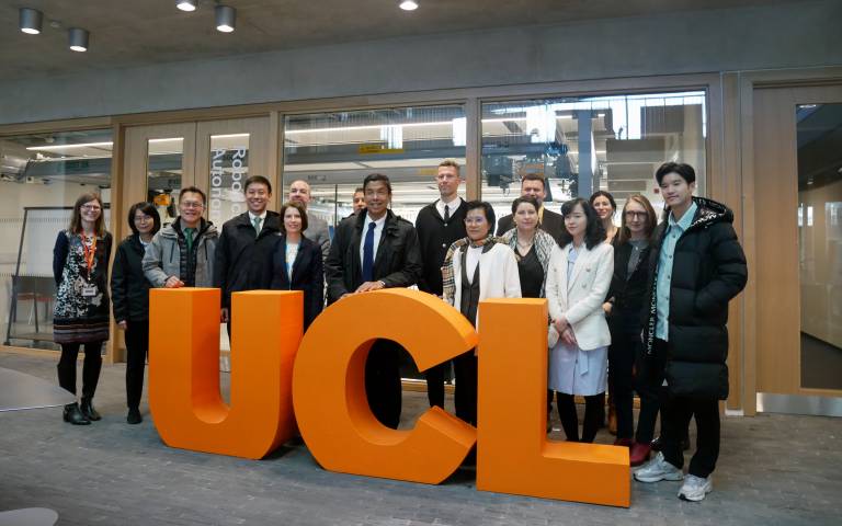 Governor of Bangkok Chadchart Sittipunt led a delegation from Thailand visiting the Urban Room at UCL East