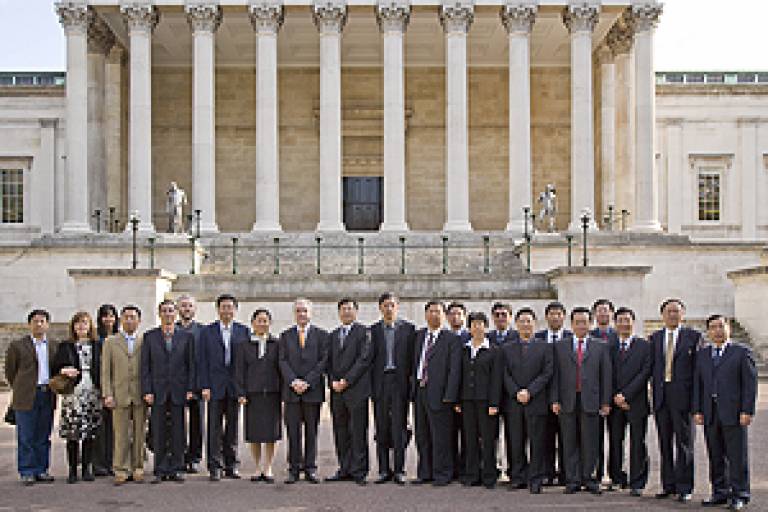 The delegation of Jiangsu regional university leaders at UCL