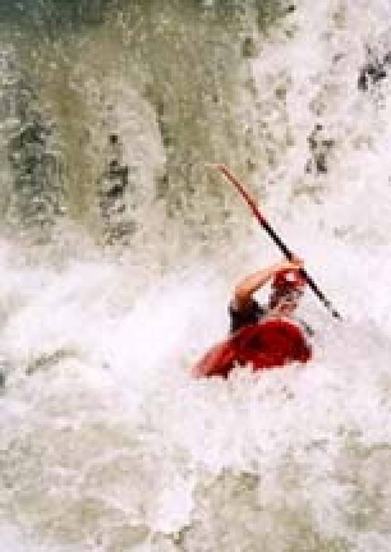 Tim Burne kayaking
