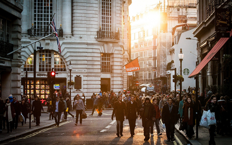Image of a busy London Street.