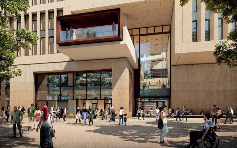 Entrance to the Marshgate Building that will be built on the UCL East campus