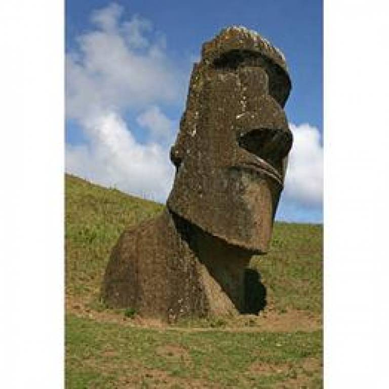One of the Rapa Nui moai