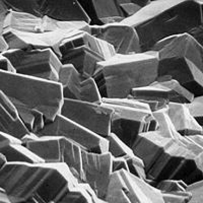 The surface of polycrystalline diamond grown at LCN