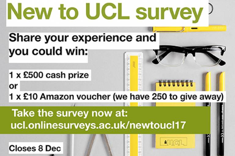 New to UCL? Tell us about your experience and you could win £500