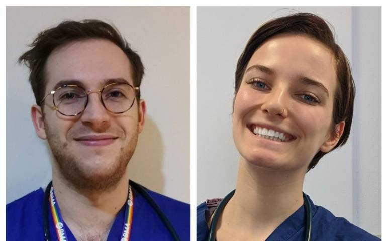 New medical graduates Oliver and Megan will be joining the NHS frontline