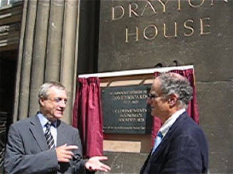 the unveiling of the plaque