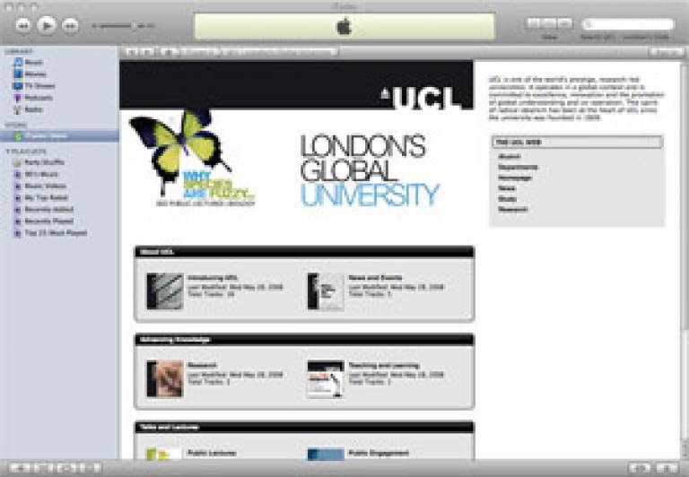 UCL on iTunes U