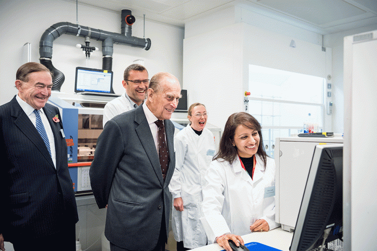Prince Philip at the Francis Crick Institute