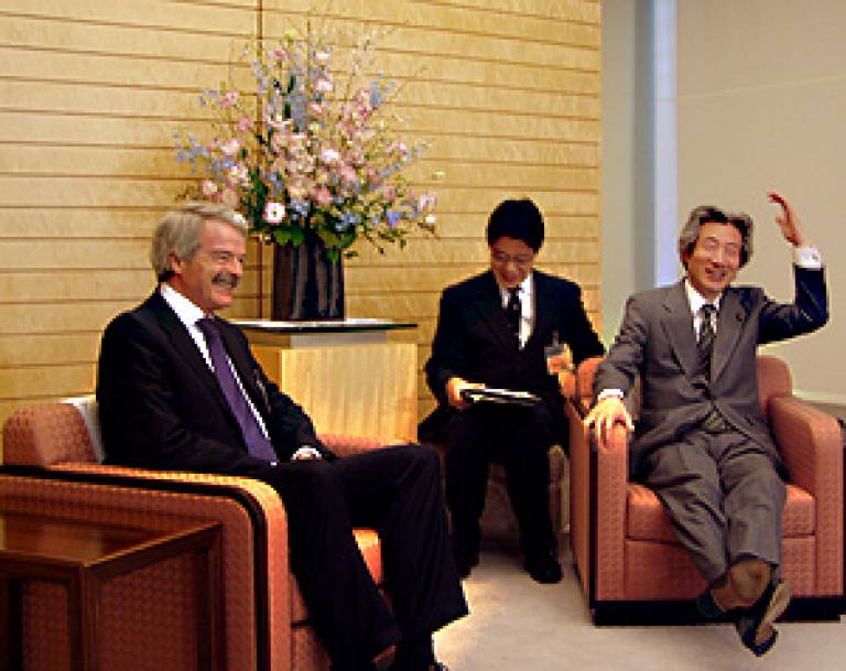 Professor Grant with Prime Minister Koizumi