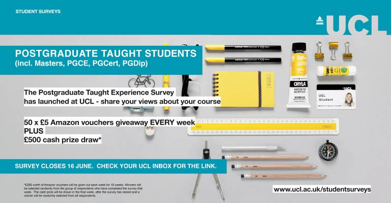 Postgraduate Taught Experience Survey launched for first time at UCL