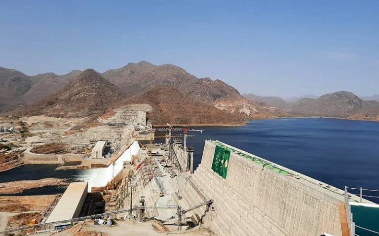 Image shows the Grand Ethiopian Renaissance Dam