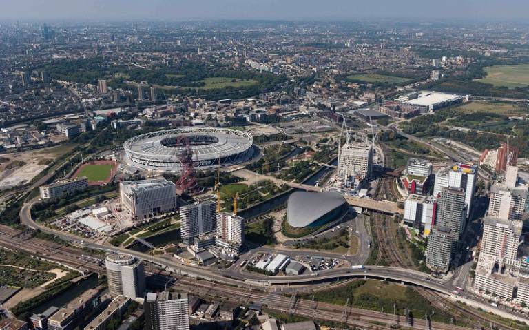 Queen Elizabeth Olympic Park from the air