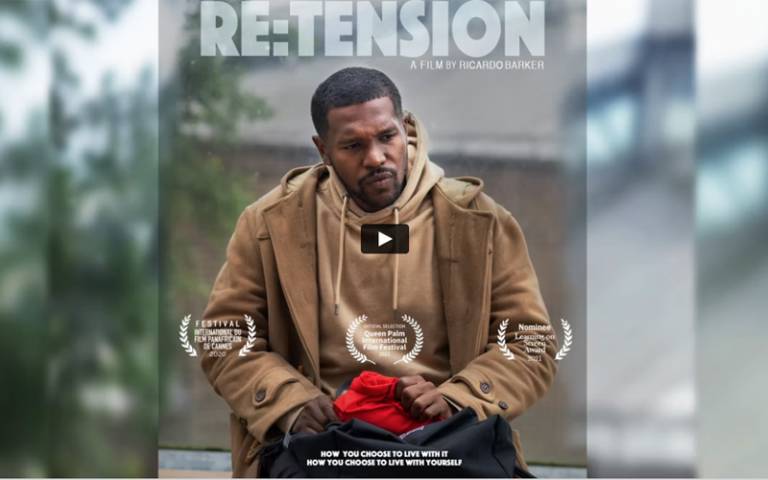 Cover for Re:Tension, a short film about the racial harrassment experienced by a Black student at university