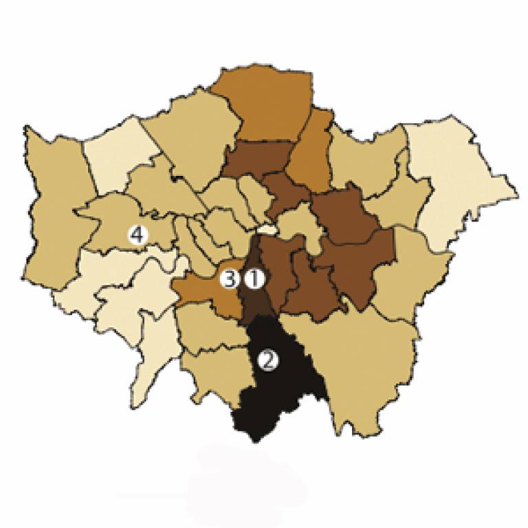Riot map of London