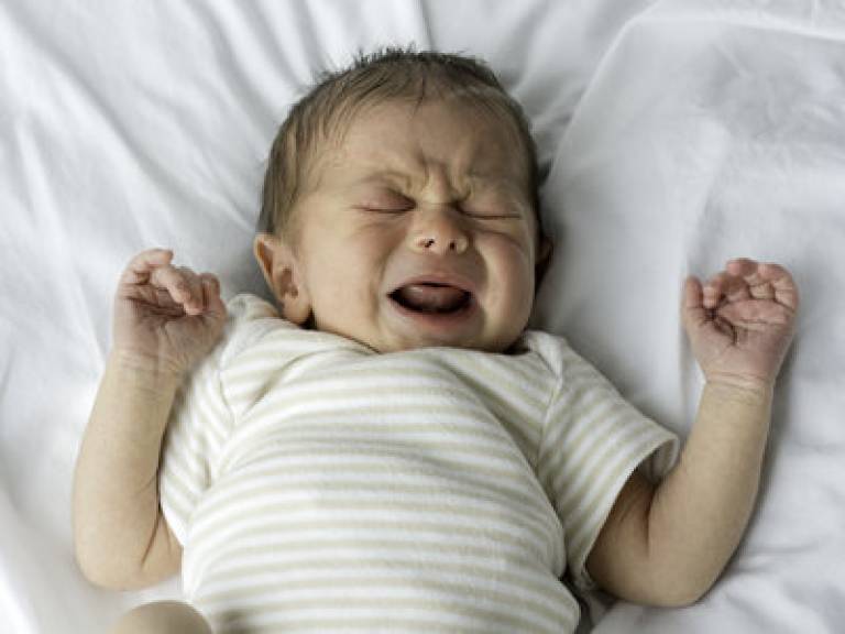newborn baby crying
