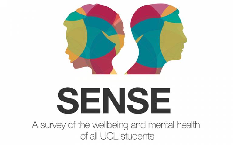 Logo for the SENSE survey of UCL students' wellbeing and mental health