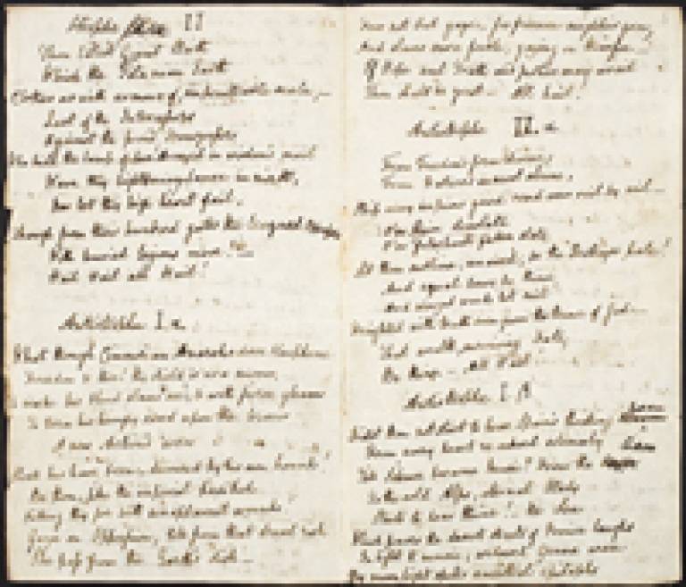 manuscript in the hand of Shelley's alleged lover