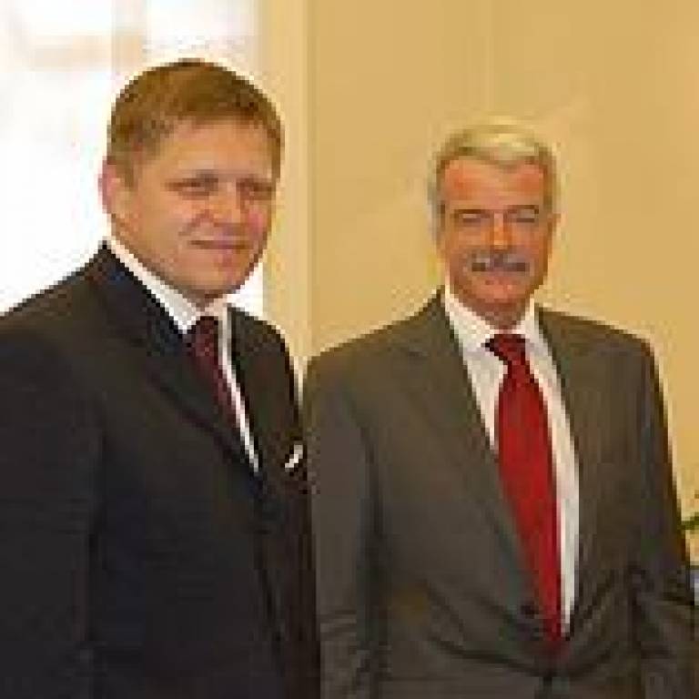 The Slovak Prime Minister with UCL President and Provost