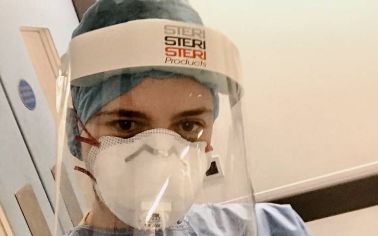 Dr Sophie Bracke in PPE