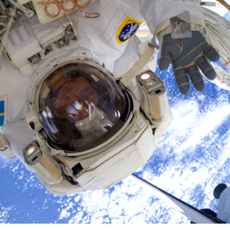 ESA astronaut on a spacewalk