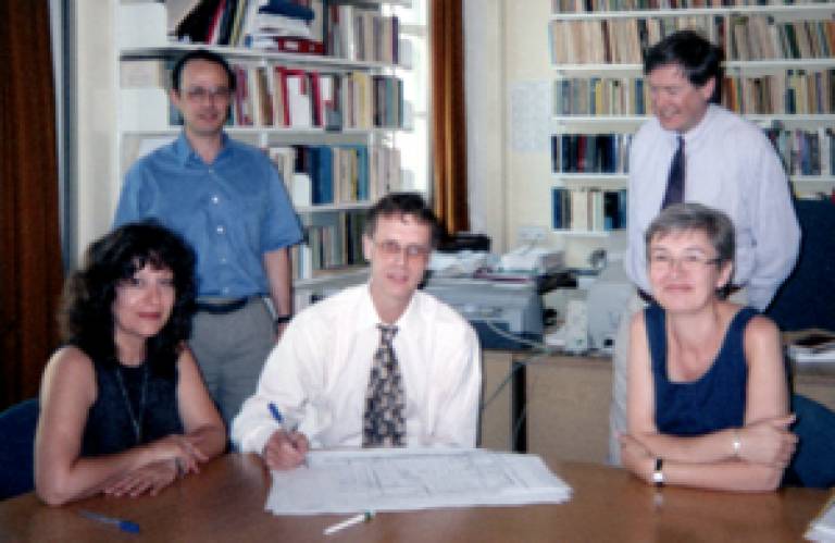 SSEES staff sign off the building plans