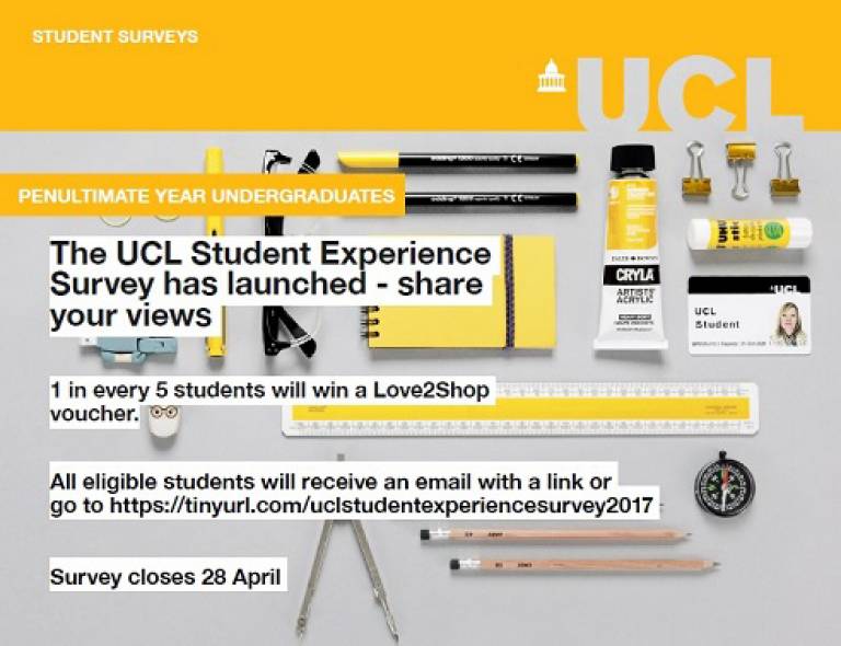 Penultimate year undergraduates: share your views and drive change at UCL