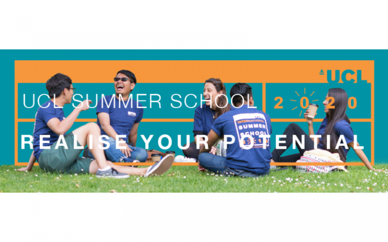 Applications are now open for the 2020 UCL Summer School!