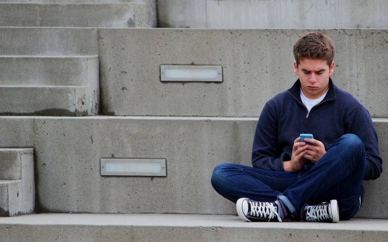 Teenager texting