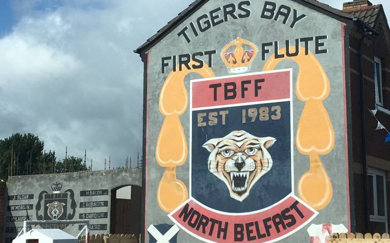 A mural in Tiger’s Bay, one of the areas in Belfast that has seen recent unrest