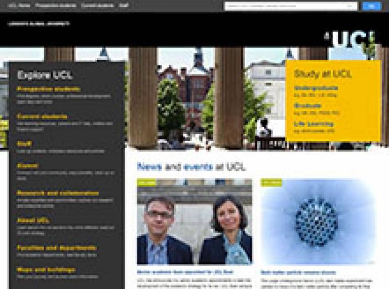 UCL homepage screenshot