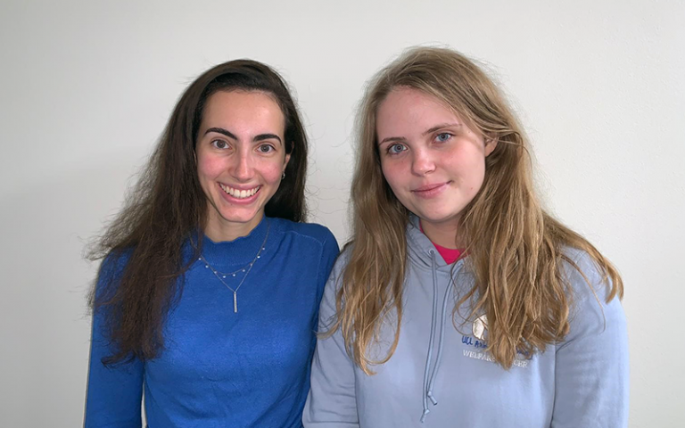 An image of students Summer Wyatt-Buchan (UCL Geography) and Valentina Laugeri (UCL Political Science)