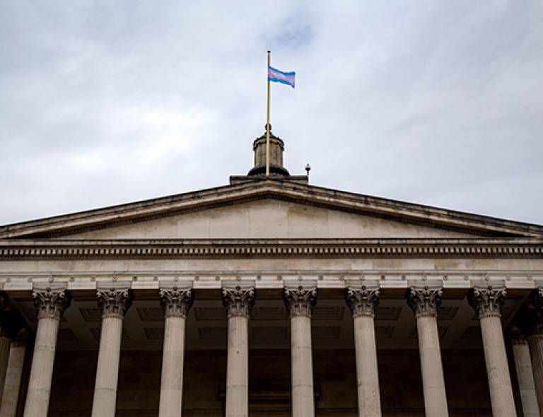 Transgender pride flag flying again on UCL