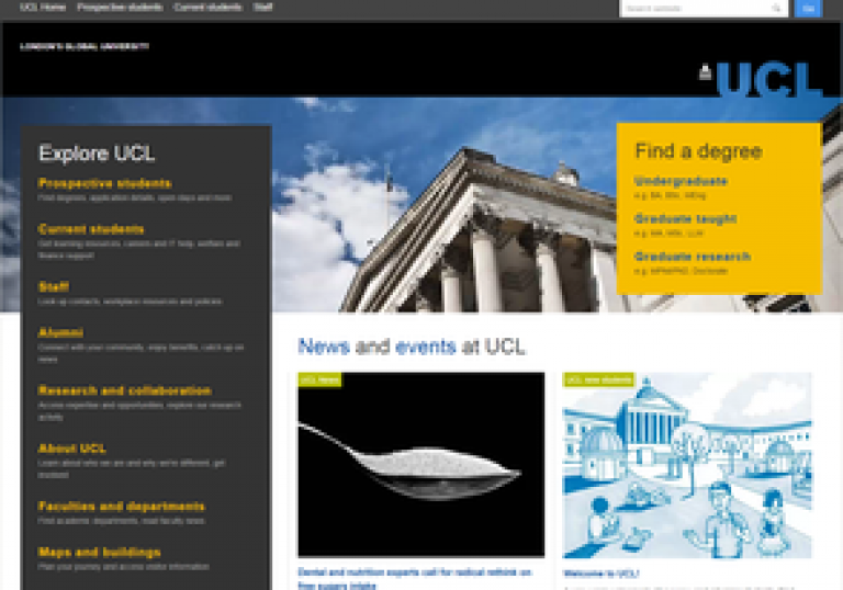 UCL homepage