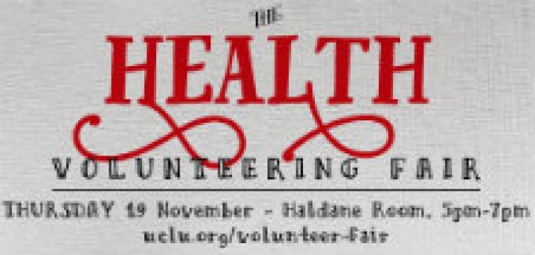 UCLU Health Volunteering Fair (19 November)