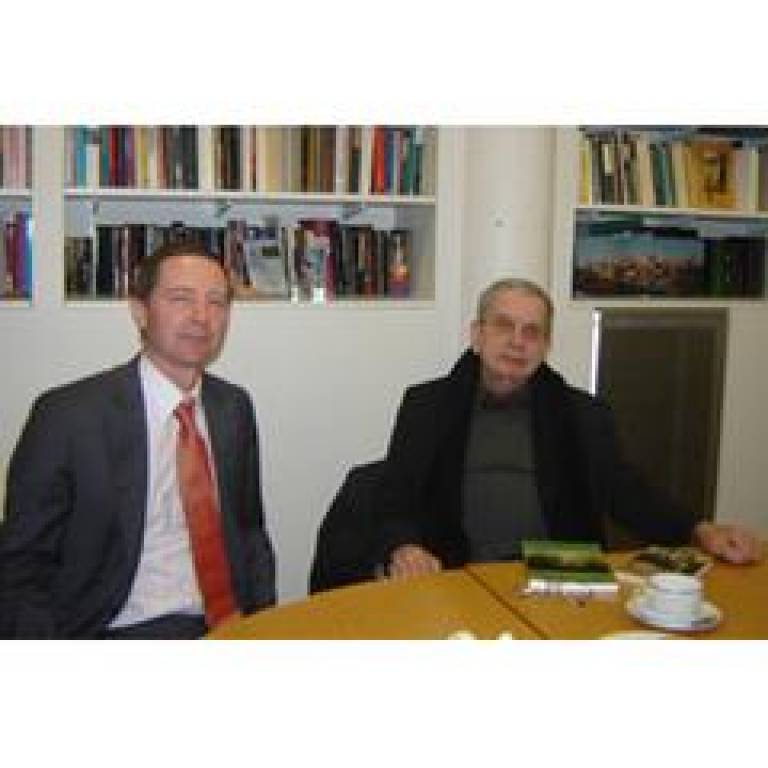 Tomas Venclova (right) and Dr Robin Aizlewood