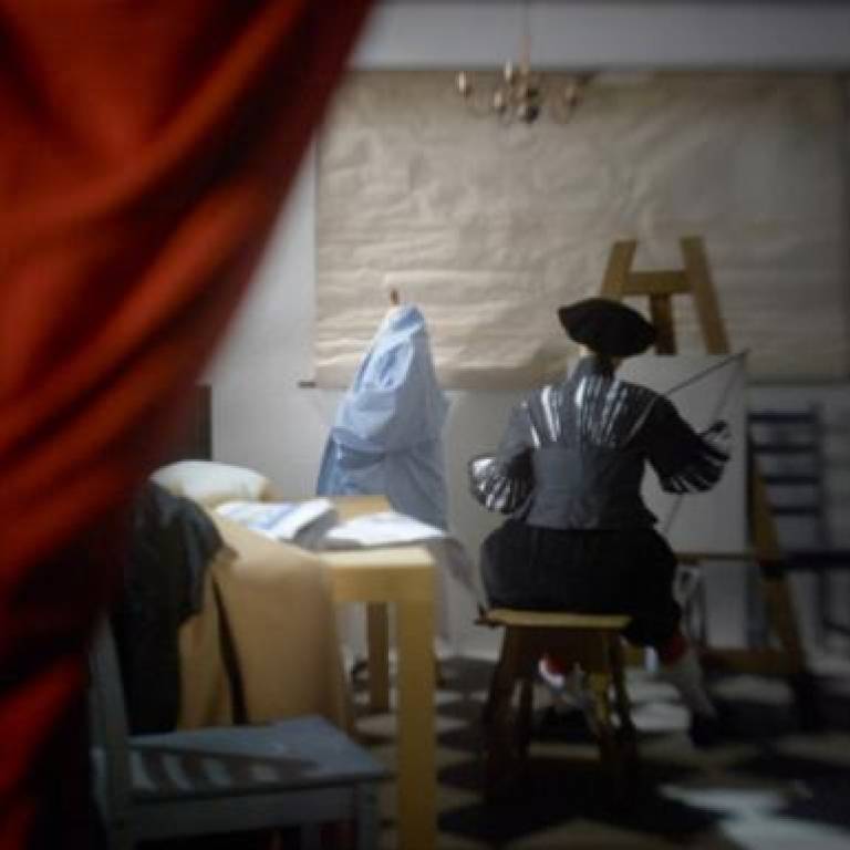 'The Art of Painting' as seen through a camera obscura