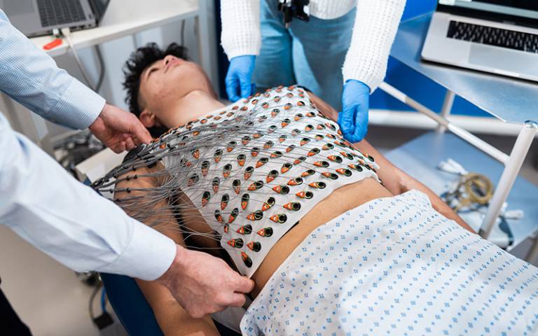 vest being worn by a UCL medical student
