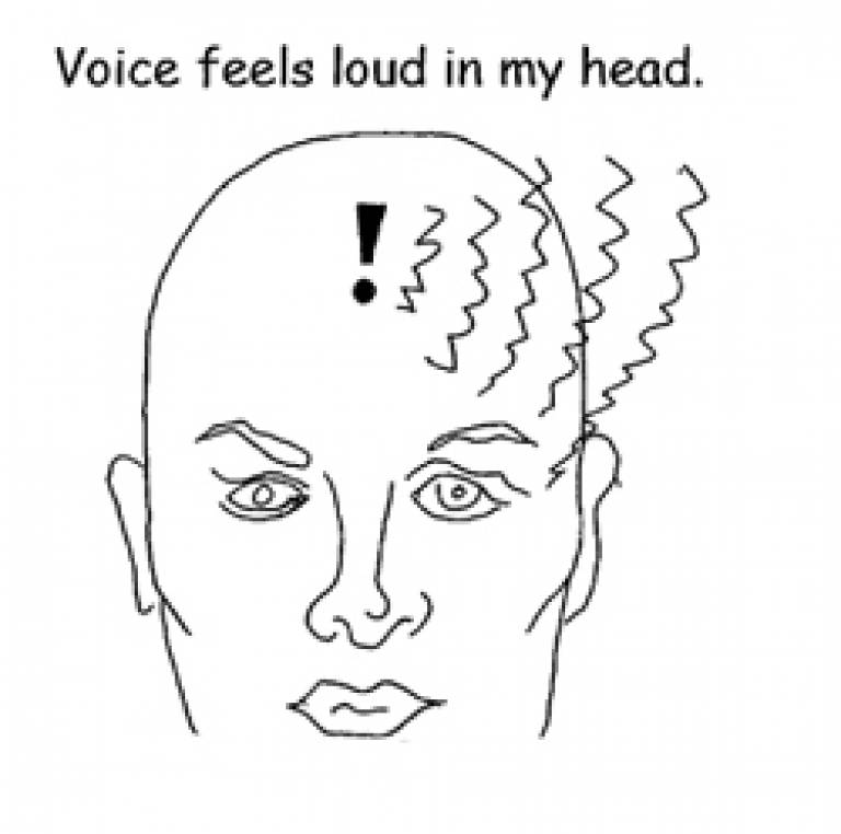 voice feels loud