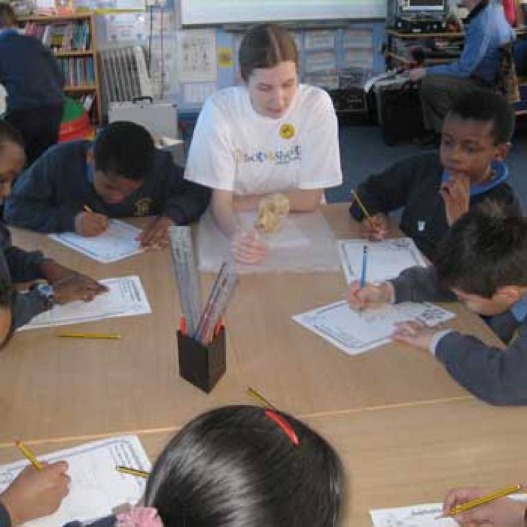 UCL student volunteer at St Michael's C of E School