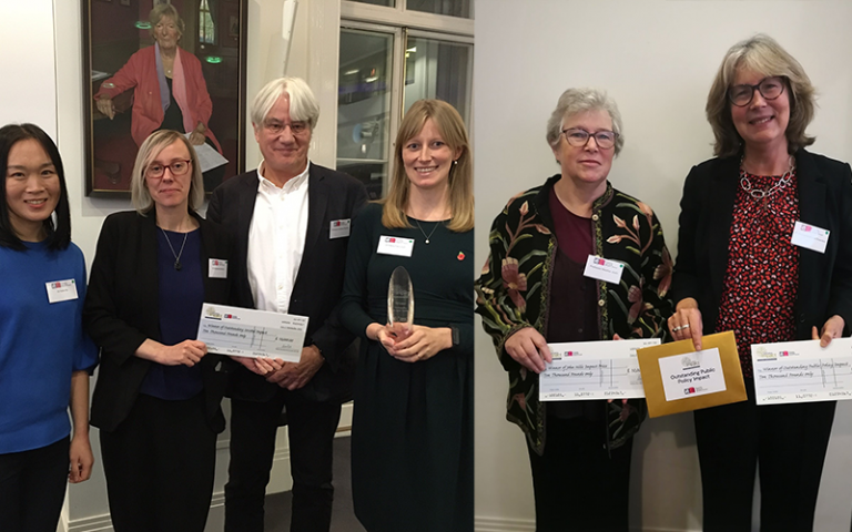 image of the winners of the UKRI celebrating impact awards