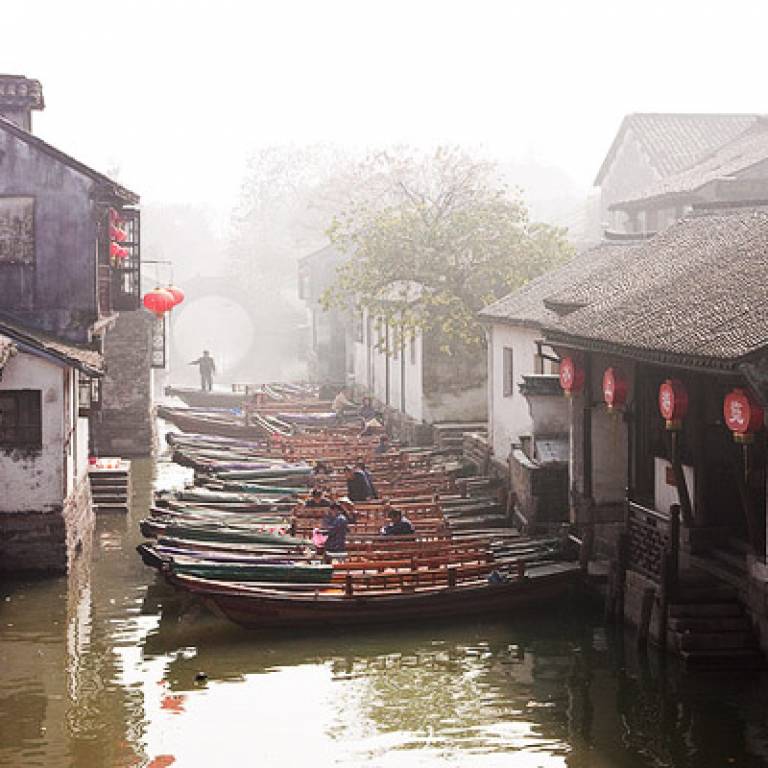 'Boats in Zhouzhang' by Naus79 on Flickr. Some rights reserved
