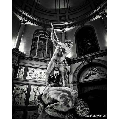 Flaxman Gallery 'St. Michael overcoming Satan' sculpture