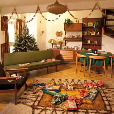 A living room in 1965 at the Christmas Past exhibition, Geffrye Museum