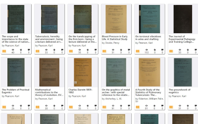 screenshot of UCL's eugenics collection catalogue