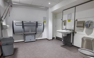 The DMS Watson Changing Place complete with hoist, changing station and other equipment to support independent use
