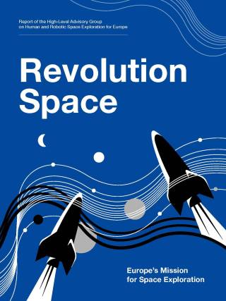 front cover of report, entitled Space Revolution