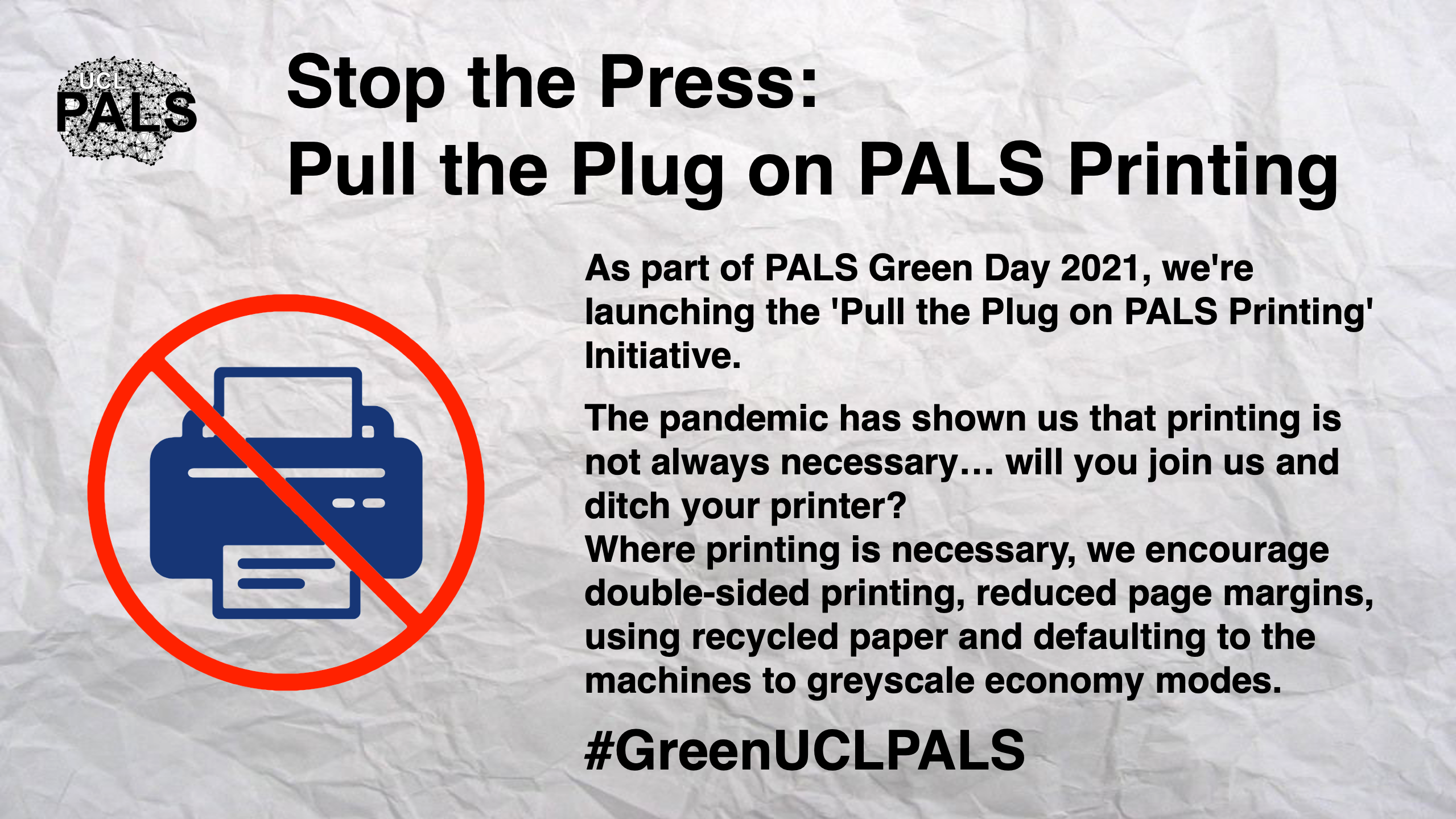 Pull the Plug on PALS Printing