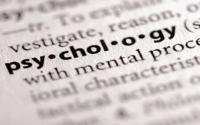 Close up of the definition of the word psycology in a thesaurus